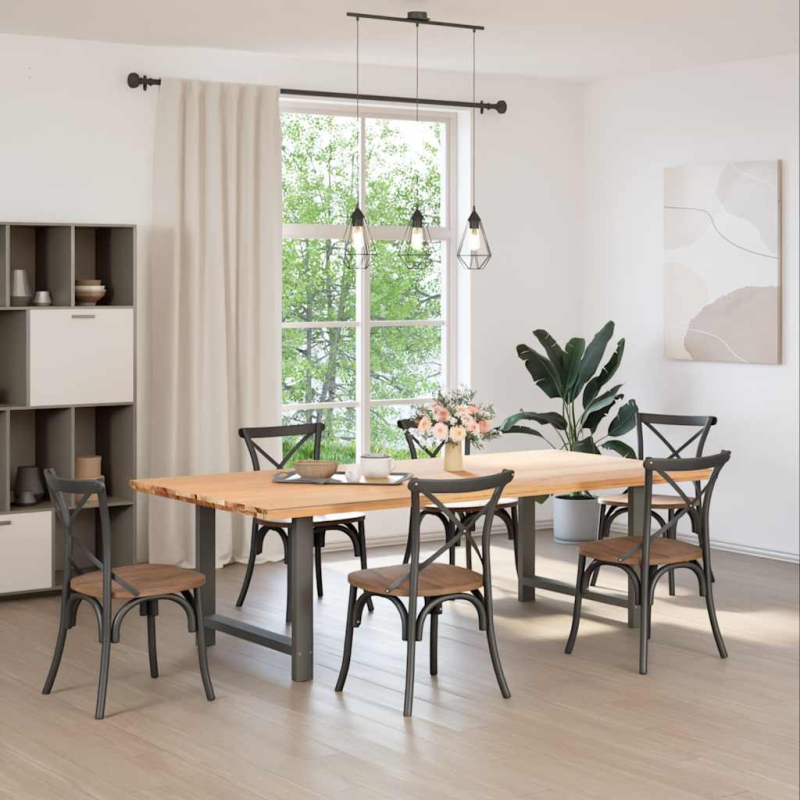 Couchtischbeine Anthrazit 2 Stk. 100x(72-73) cm Stahl