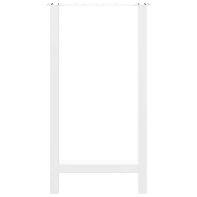 Couchtischbeine Weiß 2 Stk. 40x(90-91) cm Stahl