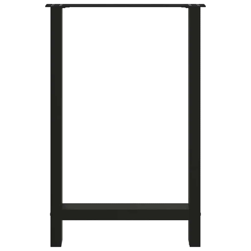 Couchtischbeine Schwarz 2 Stk. 60x(90-91) cm Stahl