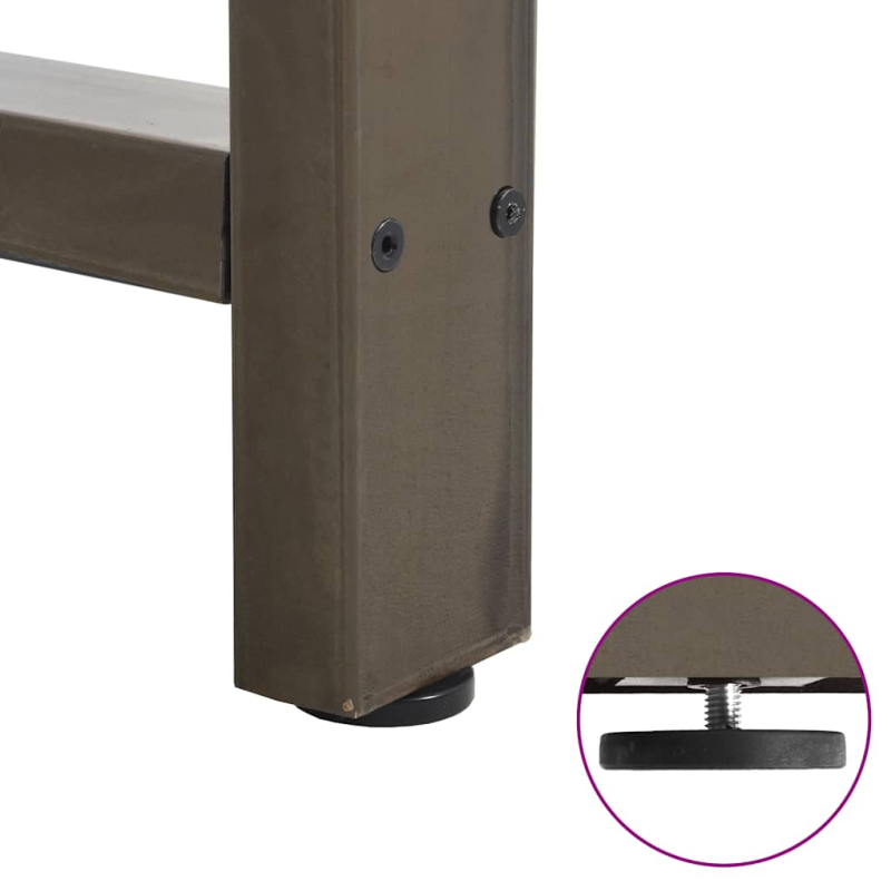 Couchtischbeine Naturstahl 2 Stk. 40x(110-111) cm Stahl