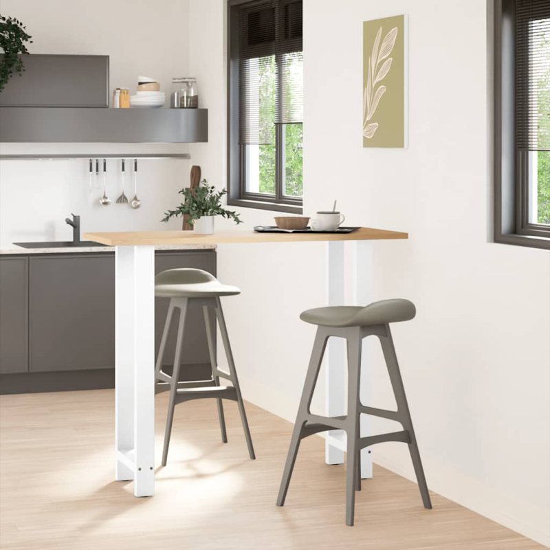 Couchtischbeine Weiß 2 Stk. 50x(110-111) cm Stahl