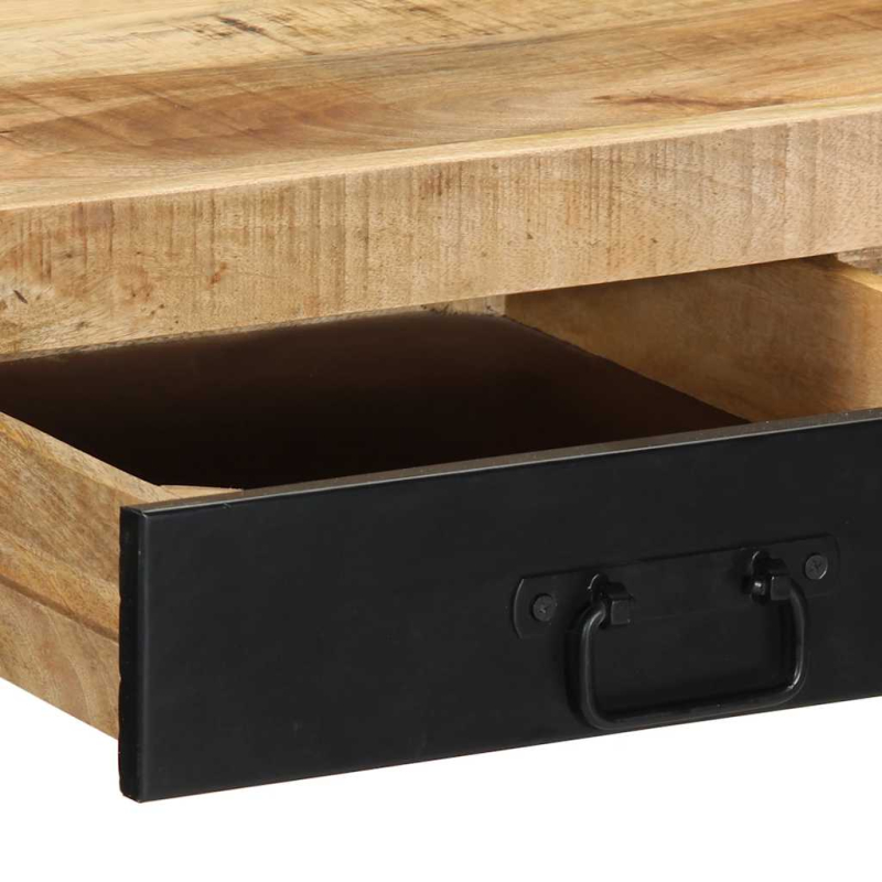 Schreibtisch 100x50x75 cm Raues Massivholz Mango