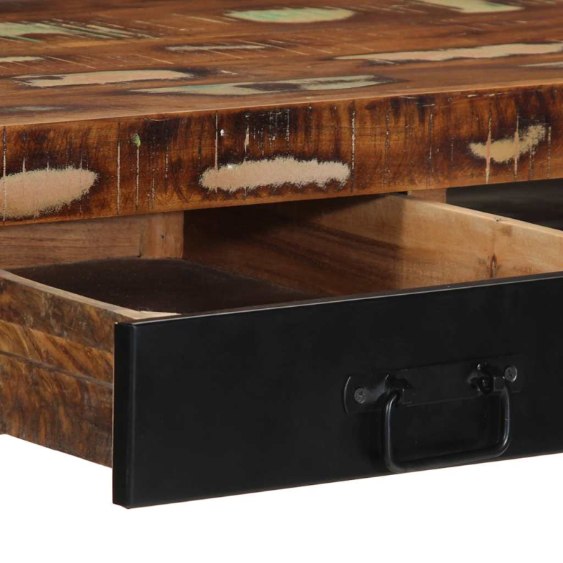 Schreibtisch Mehrfarbig 100x50x75 cm Massivholz Altholz