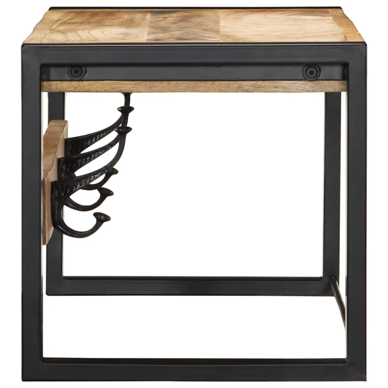 Garderobe 80x35x35 cm Raues Massivholz Mango