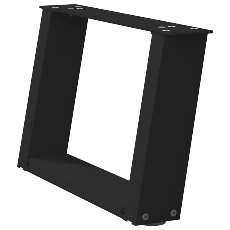 Couchtischbeine U-Form 2 Stk. Schwarz 50x(30-31) cm Stahl