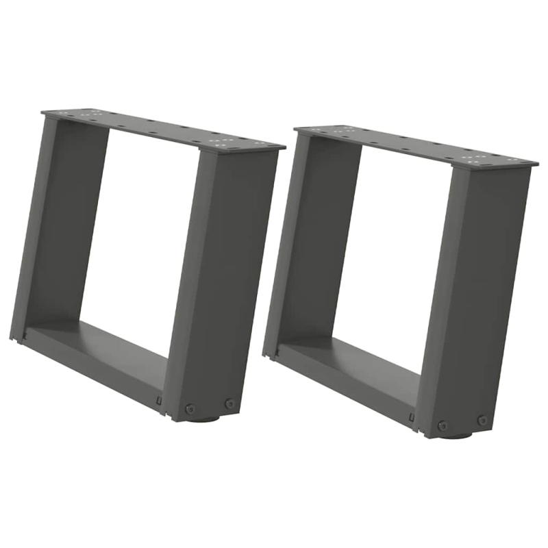 Couchtischbeine U-Form 2 Stk. Anthrazit 50x(30-31) cm Stahl