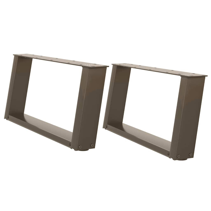 Couchtischbeine U-Form 2 Stk. Naturstahl 60x(30-31) cm Stahl