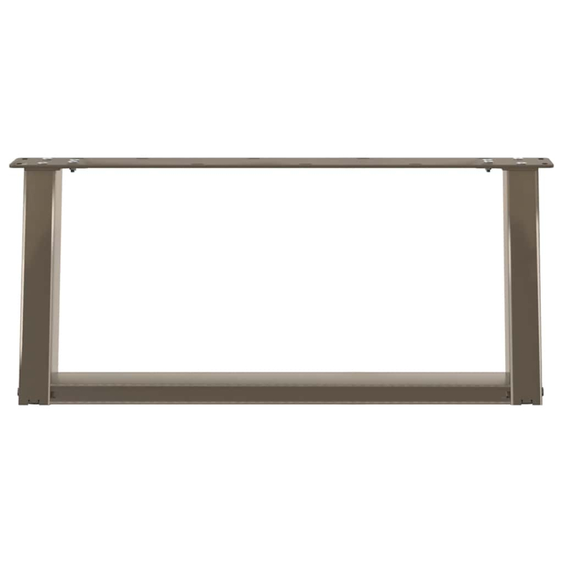 Couchtischbeine U-Form 2 Stk. Naturstahl 60x(30-31) cm Stahl