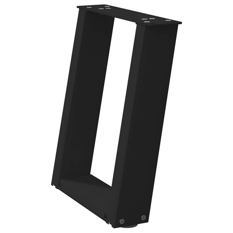 Couchtischbeine U-Form 2 Stk. Schwarz 28x(42-43) cm Stahl