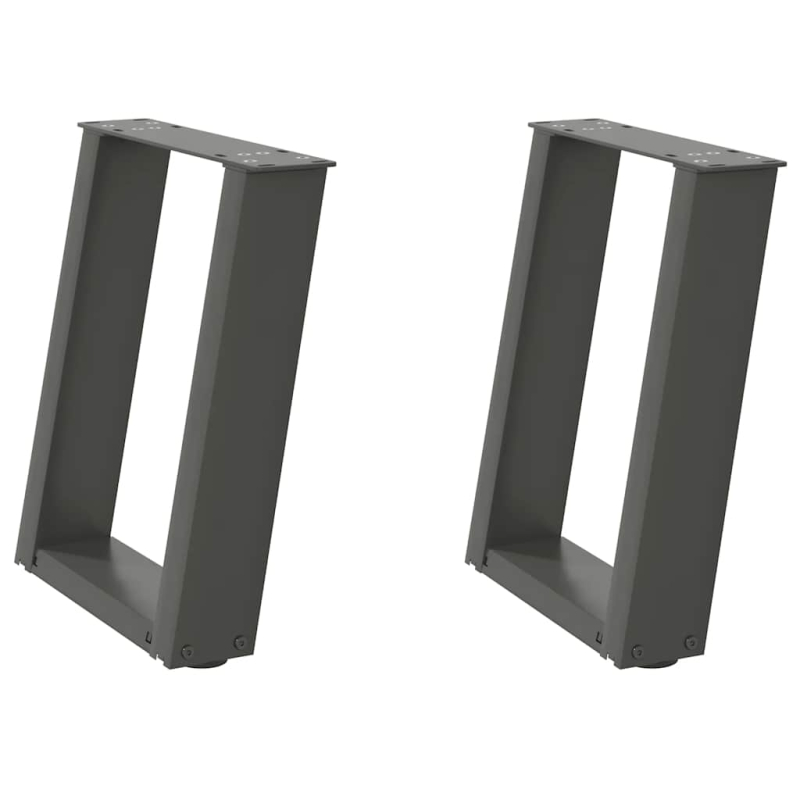Couchtischbeine U-Form 2 Stk. Anthrazit 28x(42-43) cm Stahl