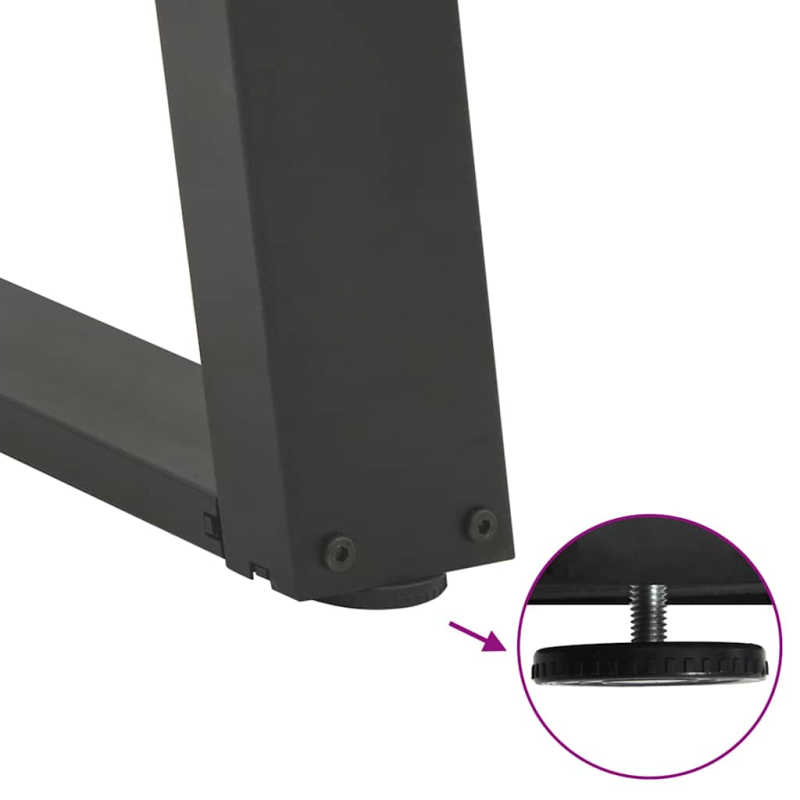 Couchtischbeine U-Form 2 Stk. Anthrazit 28x(42-43) cm Stahl