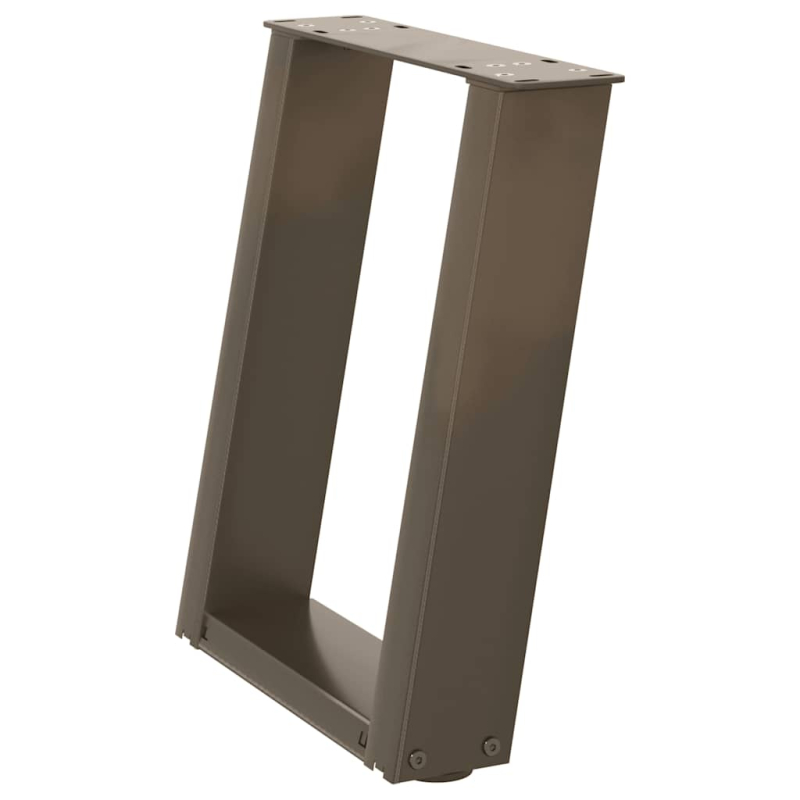 Couchtischbeine U-Form 2 Stk. Naturstahl 28x(42-43) cm Stahl