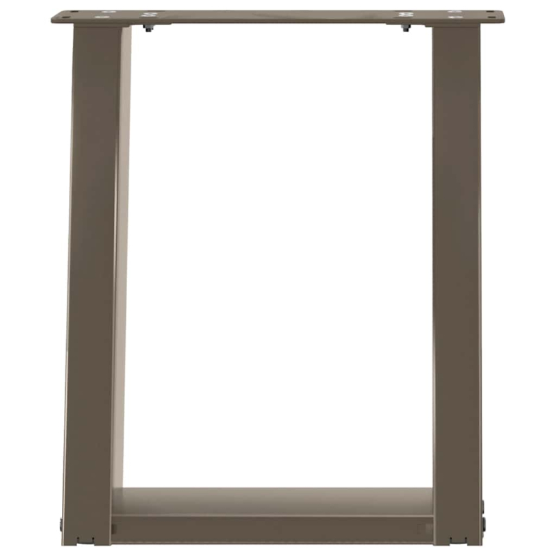 Couchtischbeine U-Form 2 Stk. Naturstahl 28x(42-43) cm Stahl