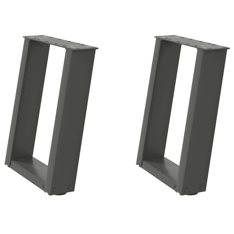 Couchtischbeine U-Form 2 Stk. Anthrazit 38x(42-43) cm Stahl