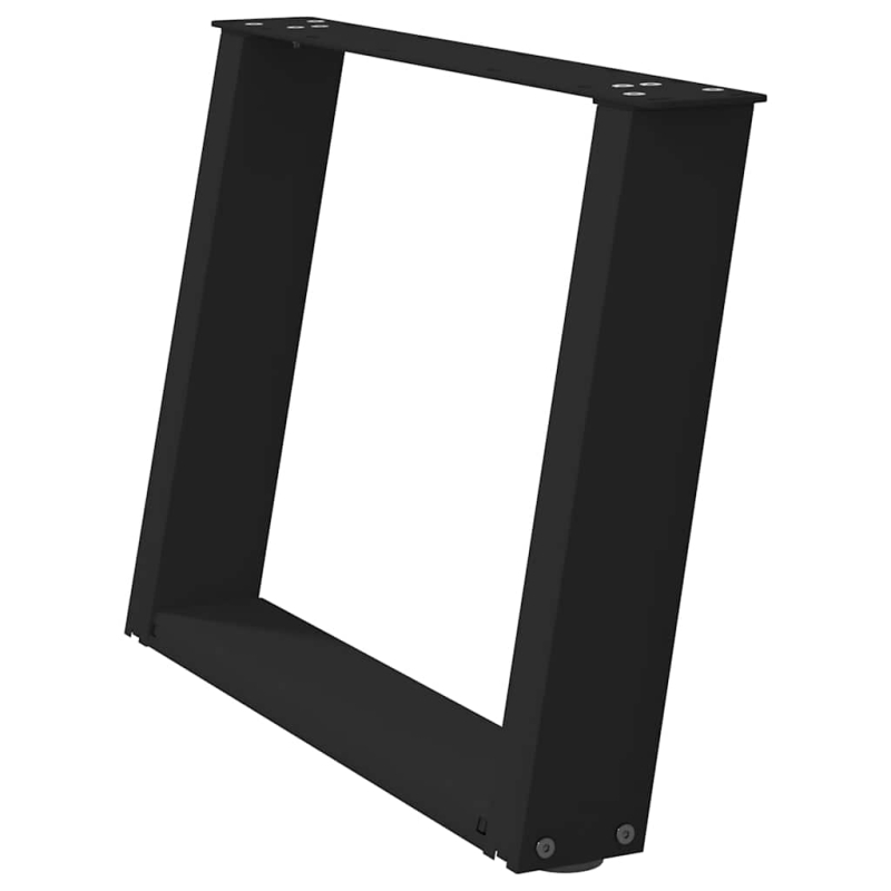 Couchtischbeine U-Form 2 Stk. Schwarz 60x(42-43) cm Stahl