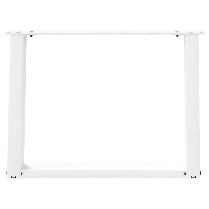 Couchtischbeine U-Form 2 Stk. Weiß 60x(42-43) cm Stahl