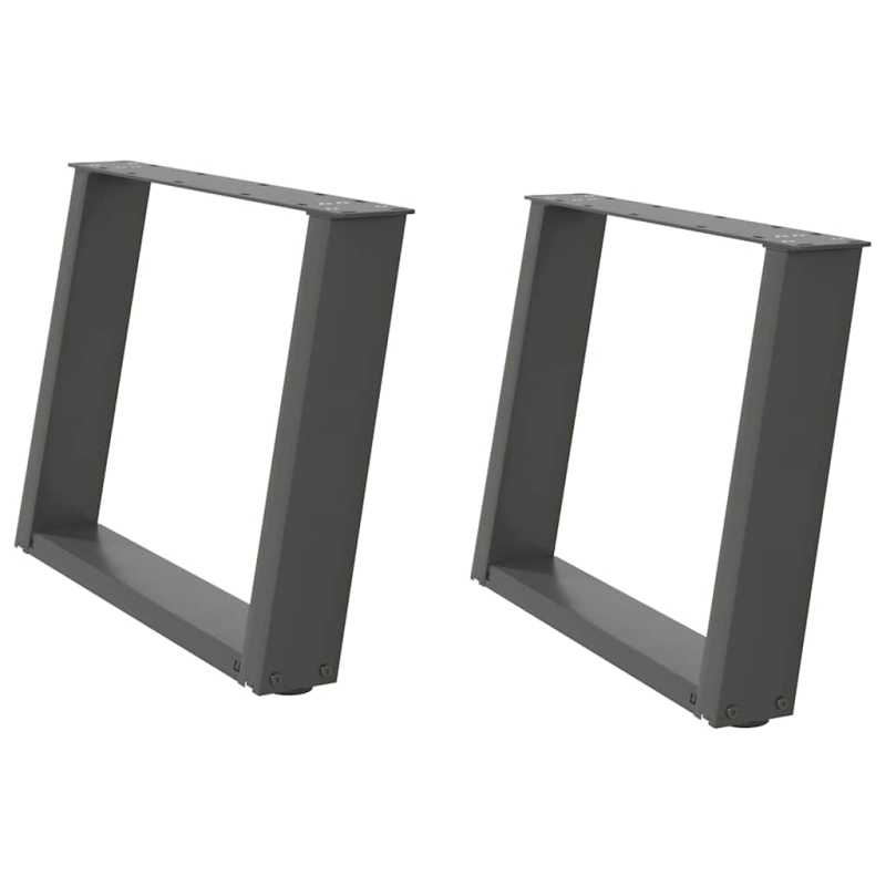 Couchtischbeine U-Form 2 Stk. Anthrazit 60x(42-43) cm Stahl