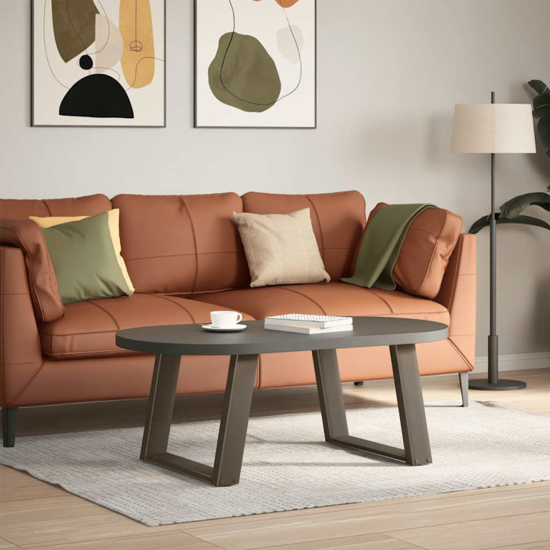 Couchtischbeine U-Form 2 Stk. Naturstahl 60x(42-43) cm Stahl