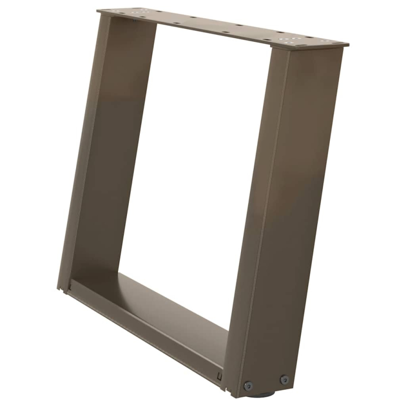 Couchtischbeine U-Form 2 Stk. Naturstahl 60x(42-43) cm Stahl