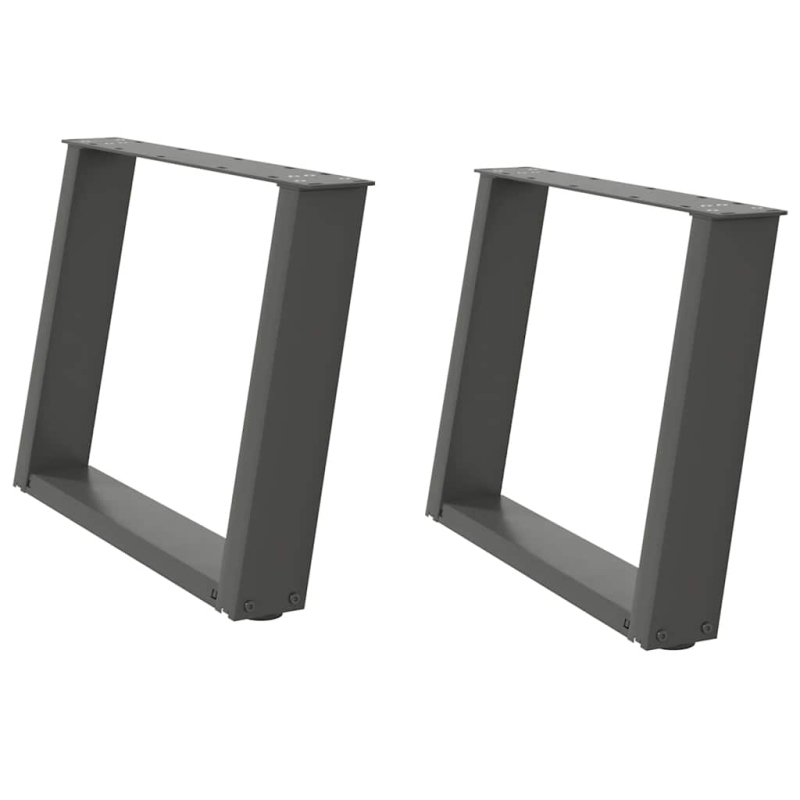 Couchtischbeine U-Form 2 Stk. Anthrazit 70x(42-43) cm Stahl