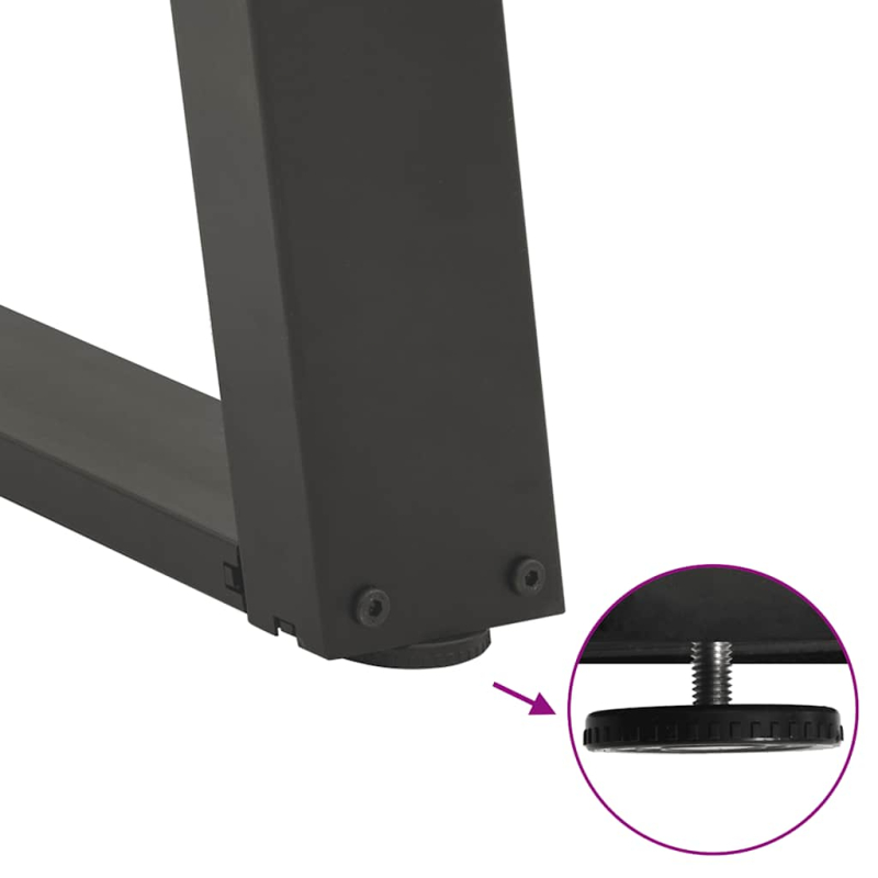 Couchtischbeine U-Form 2 Stk. Anthrazit 70x(42-43) cm Stahl