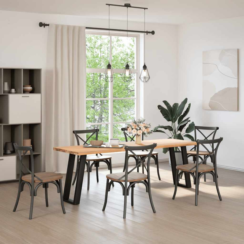 Konsolentischbeine U-Form 2 Stk. Schwarz 28x(72-73) cm Stahl