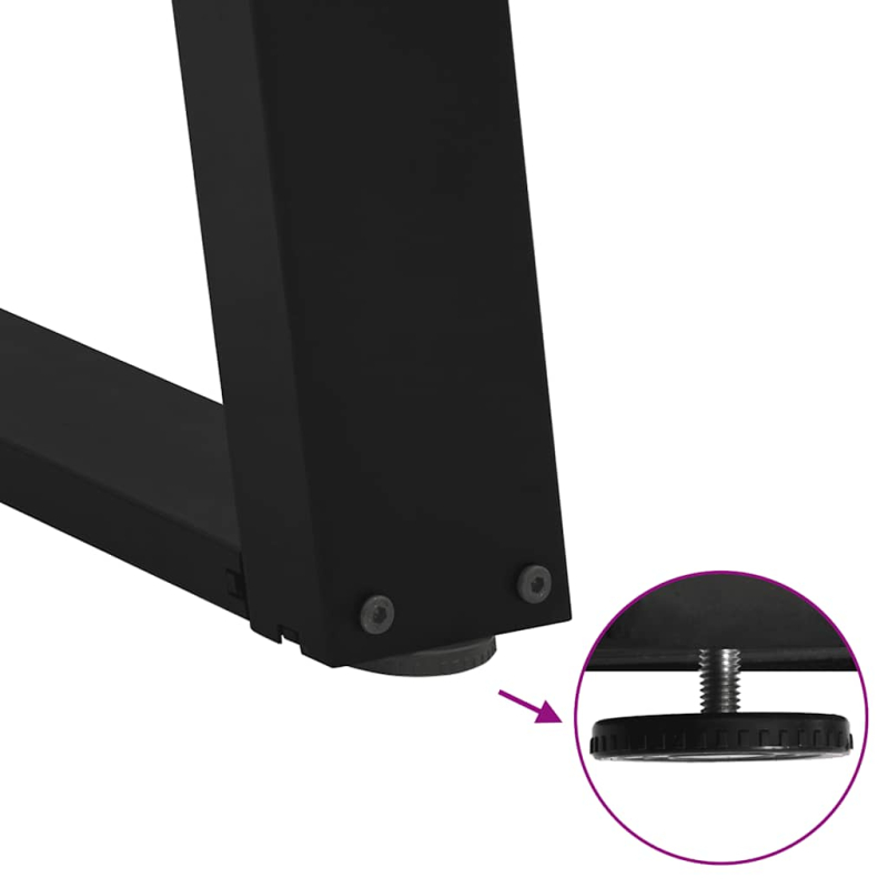 Konsolentischbeine U-Form 2 Stk. Schwarz 28x(72-73) cm Stahl