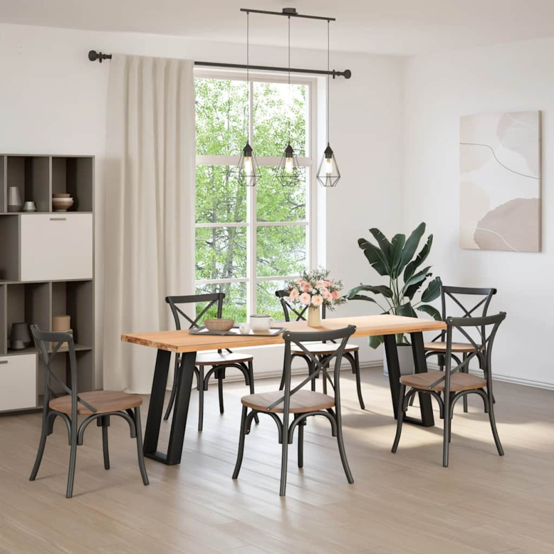 Konsolentischbeine U-Form 2 Stk. Schwarz 38x(72-73) cm Stahl