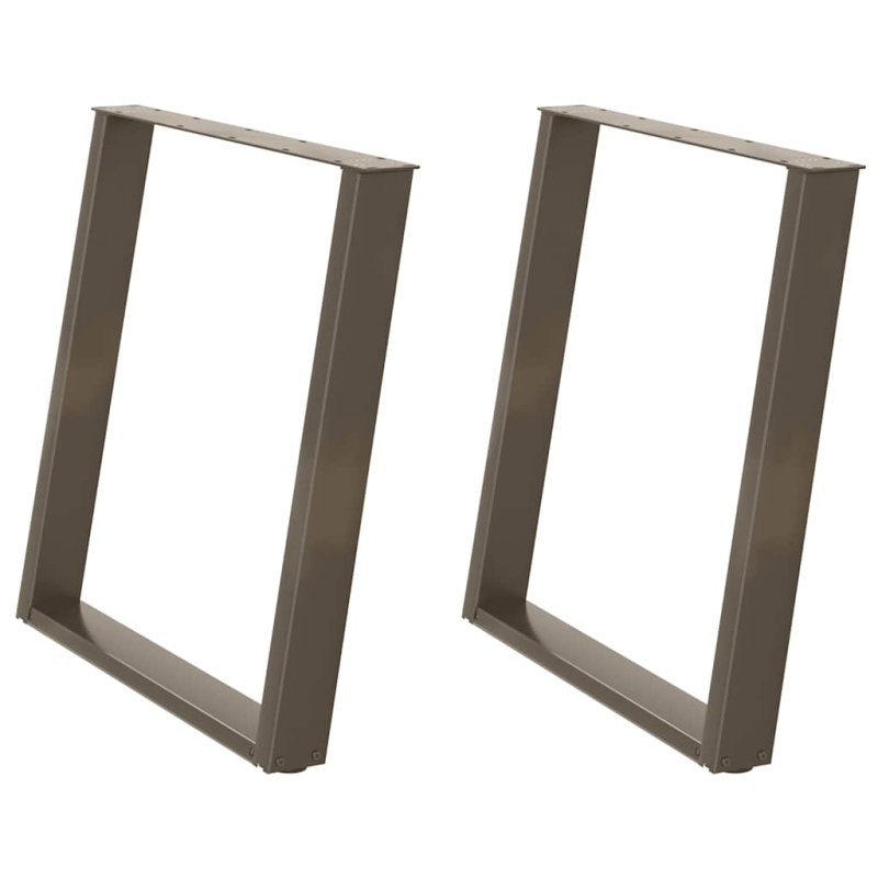 Esstischbeine U-Form 2 Stk. Naturstahl 70x(72-73) cm Stahl