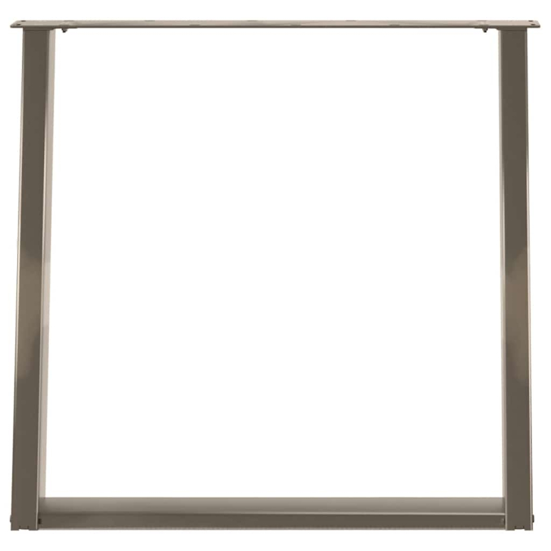 Esstischbeine U-Form 2 Stk. Naturstahl 70x(72-73) cm Stahl