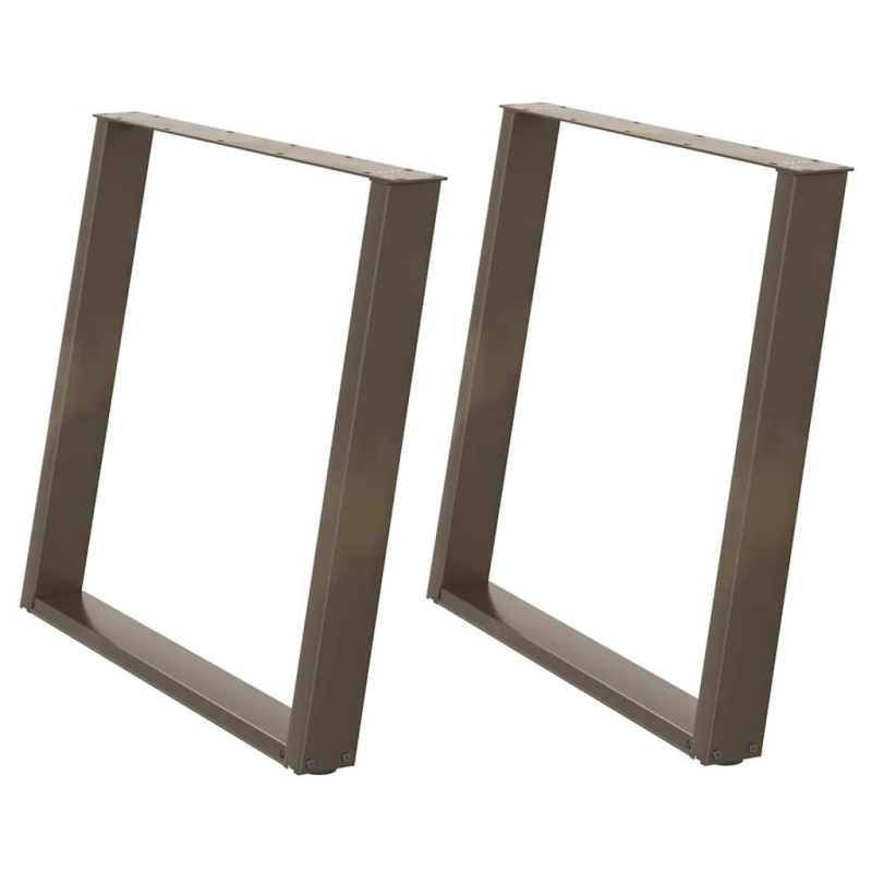 Esstischbeine U-Form 2 Stk. Naturstahl 100x(72-73) cm Stahl