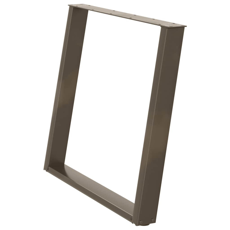 Esstischbeine U-Form 2 Stk. Naturstahl 100x(72-73) cm Stahl