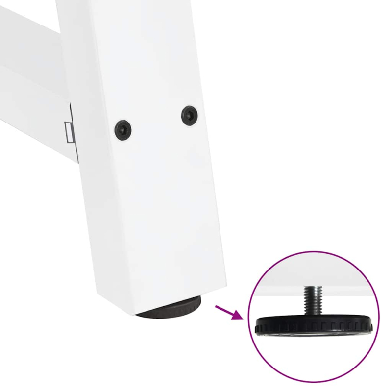 Couchtischbeine A-Form 2 Stk. Weiß 50x(30-31) cm Stahl