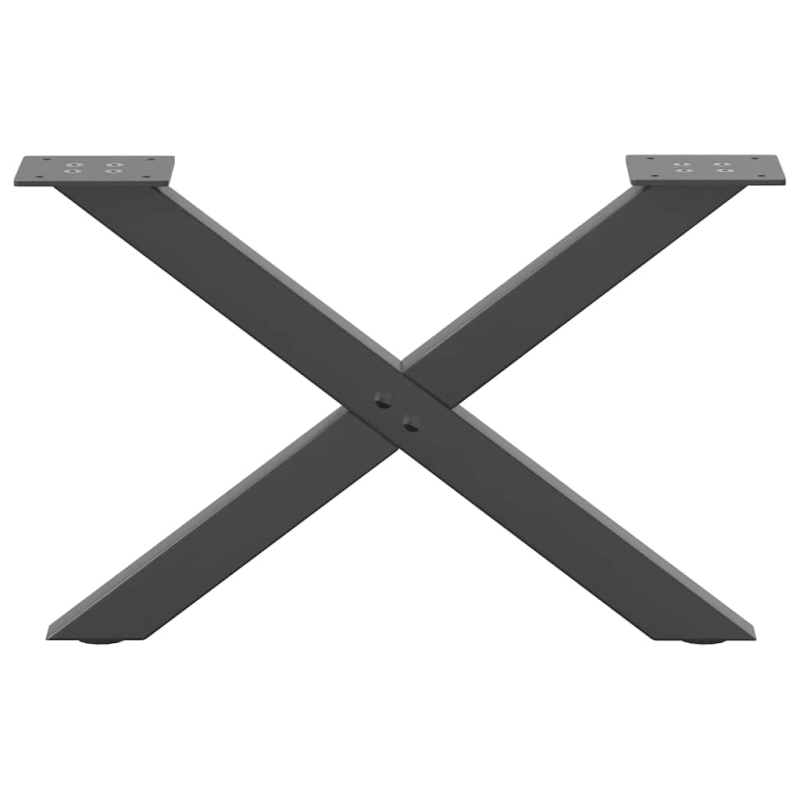 Couchtischbeine X-Form 2 Stk. Anthrazit 60x(30-31) cm Stahl