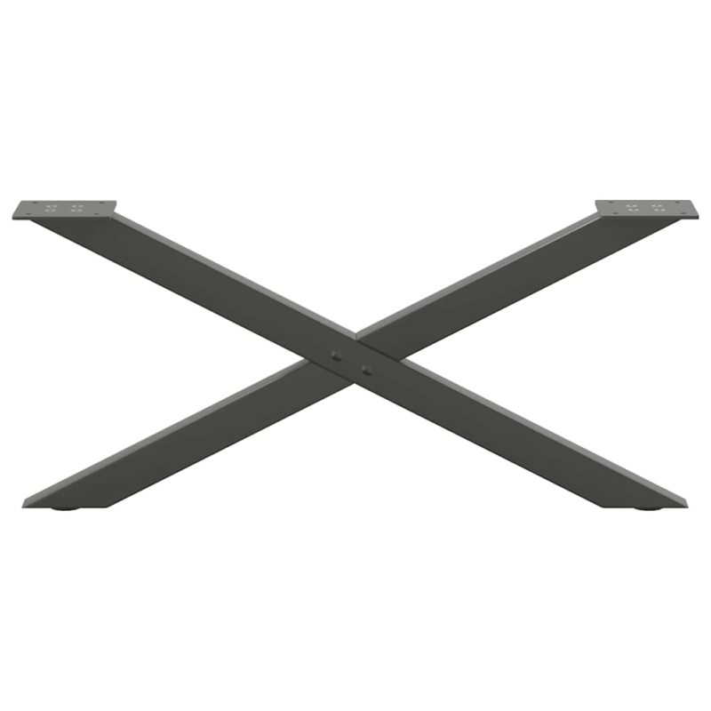 Couchtischbeine X-Form 2 Stk. Anthrazit 70x(30-31) cm Stahl