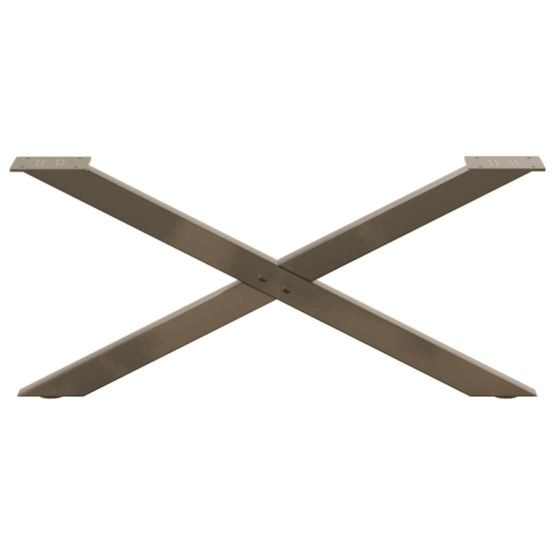 Couchtischbeine X-Form 2 Stk. Naturstahl 70x(30-31) cm Stahl