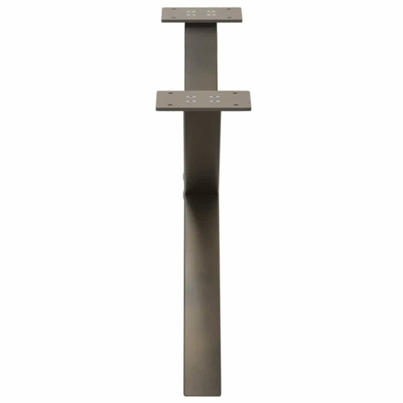 Couchtischbeine X-Form 2 Stk. Naturstahl 70x(30-31) cm Stahl