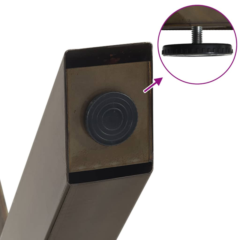 Esstischbeine X-Form 2 Stk. Naturstahl 57x(72-73) cm Stahl