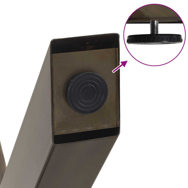 Couchtischbeine X-Form 2 Stk. Naturstahl 40x(30-31) cm Stahl