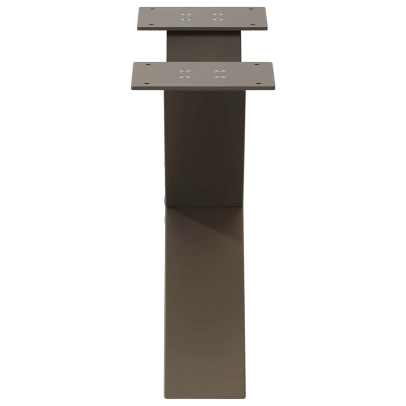 Couchtischbeine X-Form 2 Stk. Naturstahl 50x(30-31) cm Stahl