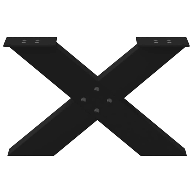 Couchtischbeine X-Form 2 Stk. Schwarz 60x(30-31) cm Stahl