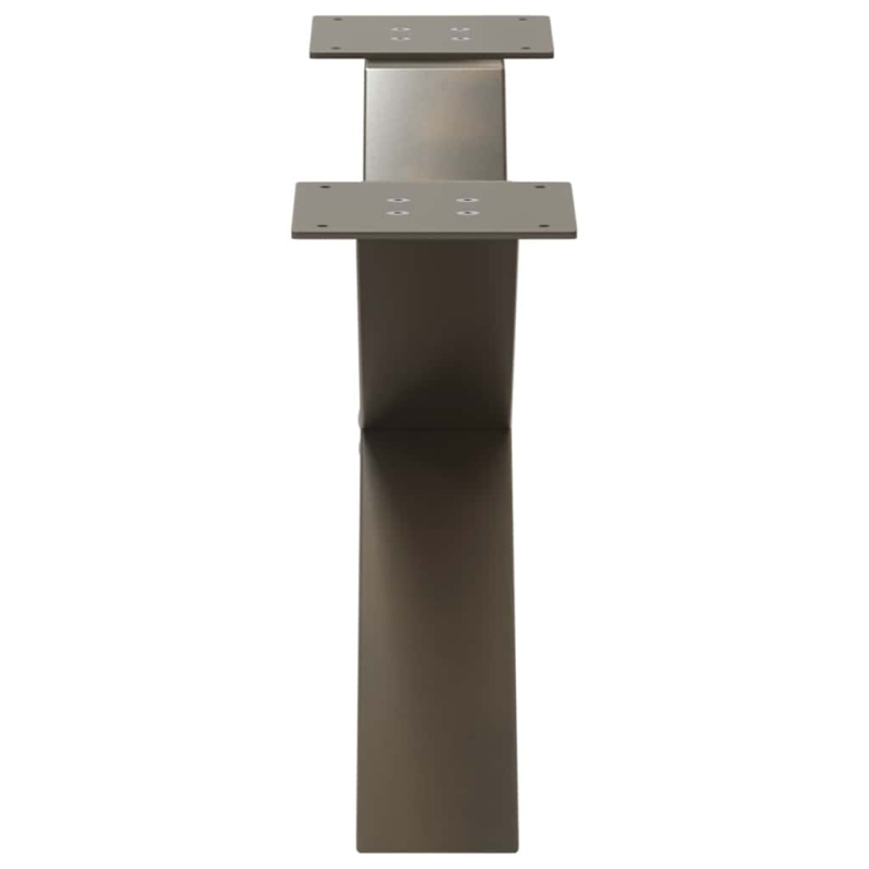 Couchtischbeine X-Form 2 Stk. Naturstahl 70x(30-31) cm Stahl