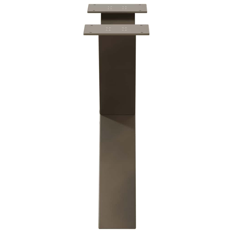 Couchtischbeine X-Form 2 Stk. Naturstahl 50x(42-43) cm Stahl