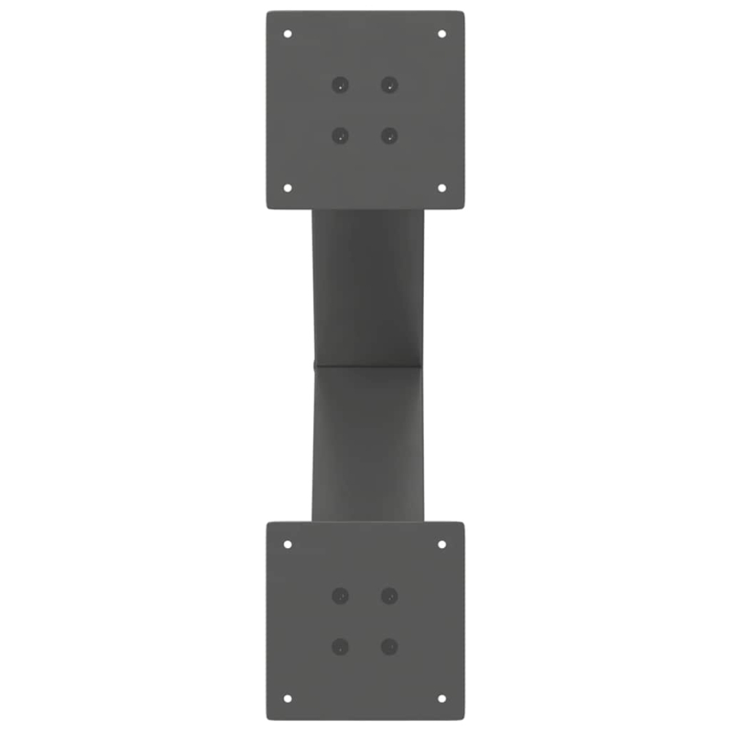 Esstischbeine X-Form 2 Stk. Anthrazit 60x(72-73) cm Stahl