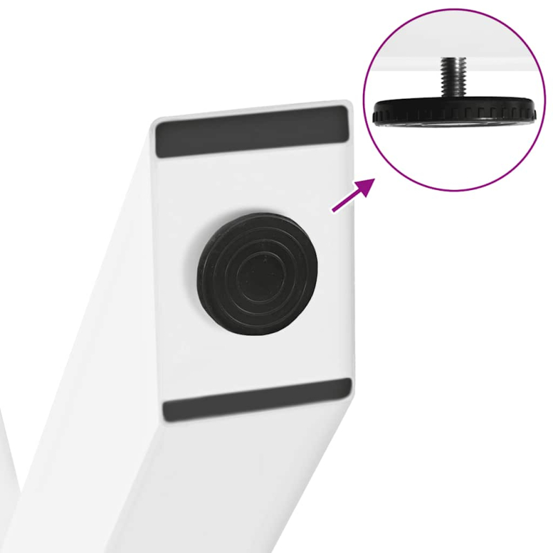 Esstischbeine X-Form 2 Stk. Weiß 70x(72-73) cm Stahl