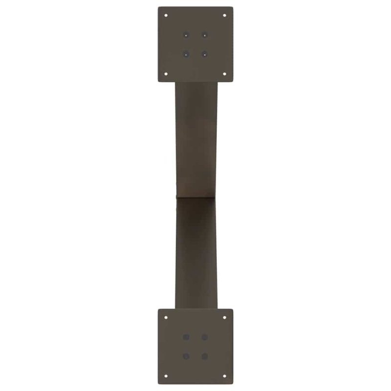 Esstischbeine X-Form 2 Stk. Naturstahl 70x(72-73) cm Stahl