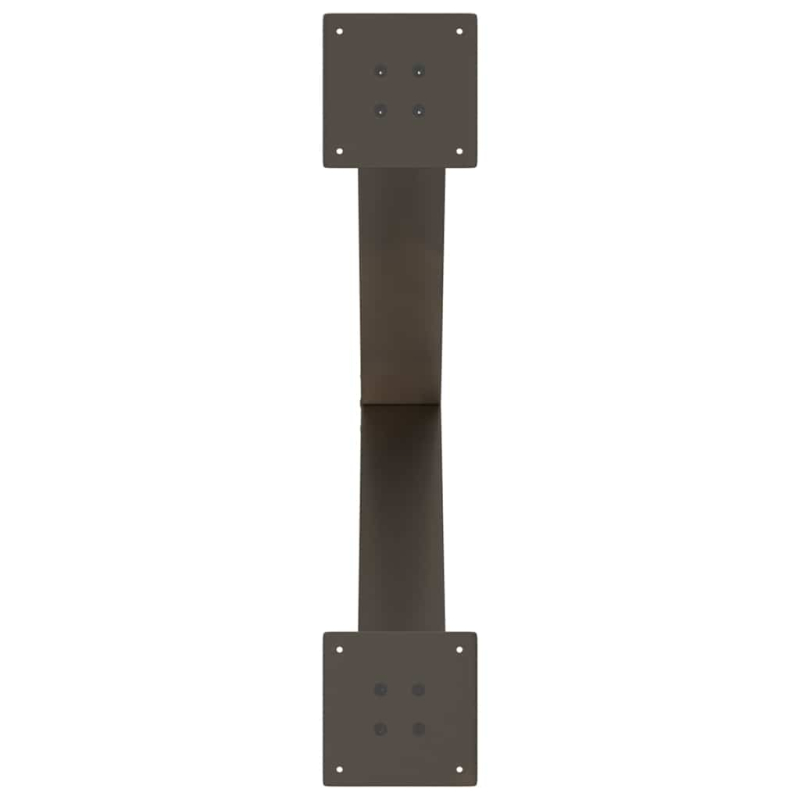 Esstischbeine X-Form 2 Stk. Naturstahl 80x(72-73) cm Stahl