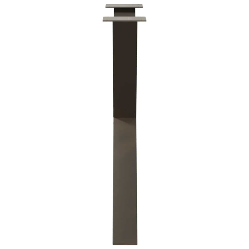 Esstischbeine X-Form 3 Stk. Naturstahl 70x(72-73) cm Stahl