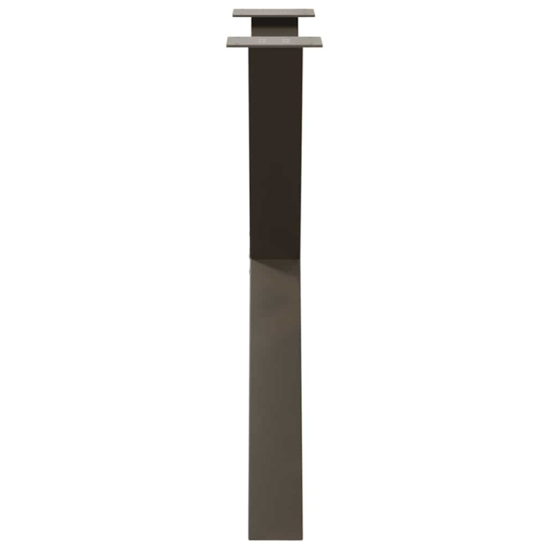 Esstischbeine X-Form 3 Stk. Naturstahl 80x(72-73) cm Stahl