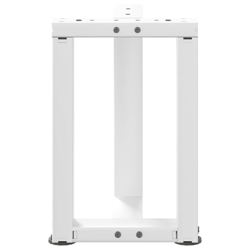 Couchtischbeine T-Form 2 Stk. Weiß 38x25x(42-43) cm Stahl